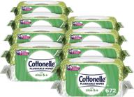 🧻 cottonelle gentleplus flushable wet wipes with aloe & vitamin e - 16 packs (672 total wipes) logo