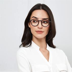 img 3 attached to JOOX Blue Light Blocking Reading Glasses for Women: Round Anti Glare Readers with Spring Hinge – Protect Your Eyes and Improve Comfort