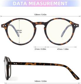 img 1 attached to JOOX Blue Light Blocking Reading Glasses for Women: Round Anti Glare Readers with Spring Hinge – Protect Your Eyes and Improve Comfort