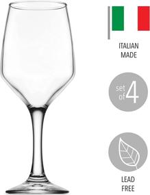 img 2 attached to 🍷 Godinger Italian Made Stemmed Wine Glasses - Set of 4, 15oz, Red Wine Drinking Glasses