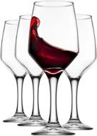 🍷 godinger italian made stemmed wine glasses - set of 4, 15oz, red wine drinking glasses logo