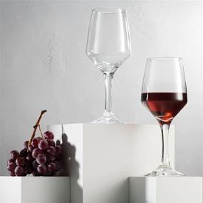 img 3 attached to 🍷 Godinger Italian Made Stemmed Wine Glasses - Set of 4, 15oz, Red Wine Drinking Glasses