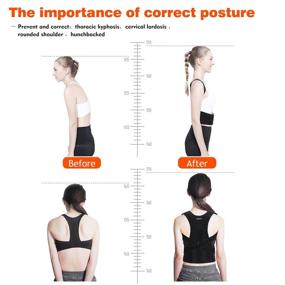 img 2 attached to 🔄 Adjustable Back Brace Posture Corrector for Women and Men – Breathable Lumbar Support Strap – Improve Posture, Relieve Neck, Back, and Shoulder Pain (Size L: 35-39 inches)