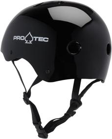 img 2 attached to Pro-Tec Classic Skate 🛹 Helmet - Gloss Black, Large