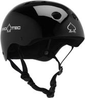 pro-tec classic skate 🛹 helmet - gloss black, large logo