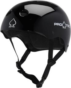 img 3 attached to Pro-Tec Classic Skate 🛹 Helmet - Gloss Black, Large