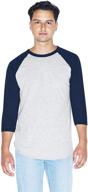 heather american apparel raglan t-shirt for men's clothing - ideal for t-shirts & tanks logo