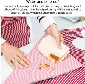 img 1 attached to Versatile Women's Waterproof Kitchen Apron with Adjustable Bib, Pockets, Side Towels, and Dishcloths