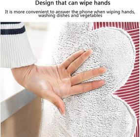img 2 attached to Versatile Women's Waterproof Kitchen Apron with Adjustable Bib, Pockets, Side Towels, and Dishcloths