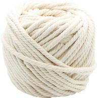 🧵 164ft natural cotton rope cord: perfect for diy rope craft projects, jars, vases & more logo