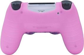 img 2 attached to 🎮 RALAN Pink PS4 Controller Skins - Silicone Cover Skin Protector for Compatible /PS4 Slim/PS4 Pro Controller, including 6 Pro Pink Thumb Grips and 2 Skull Cap Grips - Blue Butterfly Pink Design