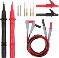⚡ proster 12pcs multimeter test lead kit with replaceable alligator clips - automotive extension clamp meter leads for electronic multimeter testing логотип