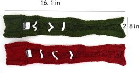 img 3 attached to Adorable Goclothod Pet Dog Knitted Scarf Set - Stylish Neckerchief for Kitten Puppy - Red & Green Doggie Collars