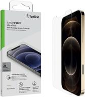 📱 belkin ultraglass антимикробный защитный экран для iphone 12 pro max (ультимативная защита с 99% снижением бактерий), прозрачный - ova039zz логотип