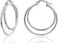 💎 sterling polished round tube earrings: elegant accessories for girls' jewelry collection logo