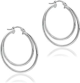 img 3 attached to 💎 Sterling Polished Round Tube Earrings: Elegant Accessories for Girls' Jewelry Collection