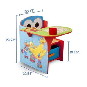 img 1 attached to 🪑 Optimized Search: Sesame Street Delta Children Chair Desk with Storage Bin