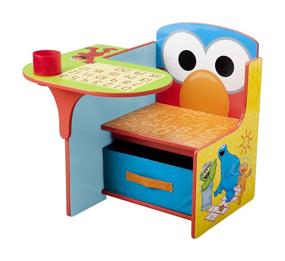 img 4 attached to 🪑 Optimized Search: Sesame Street Delta Children Chair Desk with Storage Bin