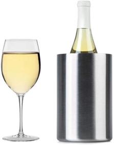 img 4 attached to Cook's Premium Double Walled Wine Chiller – Sleek Brushed Stainless Steel – Insulated Wine Cooler/Champagne Bucket – Suitable for 750ml Bottles – Ensures Optimal Bottle Chill (Single Pack)