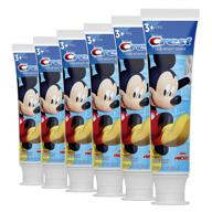 crest kid's cavity protection toothpaste: disney junior mickey mouse, strawberry flavor, ages 3+, 4.2 oz (pack of 6) logo