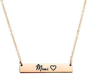 img 4 attached to Ankiyabe Grandma Gift Necklace - Engraved Bar Pendant Necklace Birthday Gifts for Grandma from Grandkid