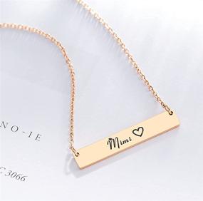 img 2 attached to Ankiyabe Grandma Gift Necklace - Engraved Bar Pendant Necklace Birthday Gifts for Grandma from Grandkid