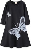 👗 littlespring girls autumn casual butterfly maxi dress for swing logo