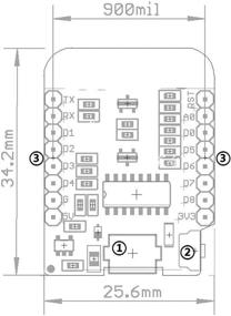 img 2 attached to 🔌 6 штук D1 Mini NodeMcu Lua 4M байт WiFi развивающая плата - совместимая с Ar-duino WeMos D1 Mini - ESP8266 ESP-12F - надежный WLAN модуль для интернет-проектов