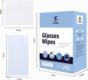 img 3 attached to Glasses and Electronics Screen Lens Cleaning Wipes - 250 Count Pre-Moistened Quick Dry, Individually Wrapped with Carrying Box, Suitable for All Types of Glasses and Electronics Screens