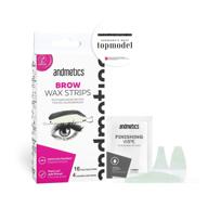 👁️ andmetics depilatory strips: perfect eyebrow hair removal solution for women logo