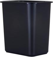 space-saving black trash wastebasket for office, kitchen, and dorm – 13 🗑️ quart / 3.25 gallon capacity, under desk and narrow spaces, easy to clean logo