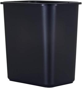 img 4 attached to Space-Saving Black Trash Wastebasket for Office, Kitchen, and Dorm – 13 🗑️ Quart / 3.25 Gallon Capacity, Under Desk and Narrow Spaces, Easy to Clean