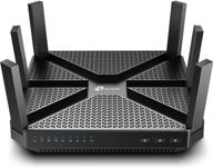 📶 tp-link ac4000 smart wifi router (archer a20) - tri band, mu-mimo, vpn server, antivirus/parental control, 1.8ghz cpu, gigabit, beamforming - black (renewed) logo