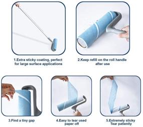 img 2 attached to 🧻 2 Pack 10-inch Wide Mega Roller with 75 Sheets and 4-Foot Extendable Handle – Wide Refills Included