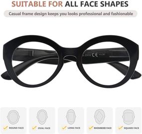 img 1 attached to Eyekepper 4-Pack Round Reading Glasses for Women | Large Frame Stylish Readers