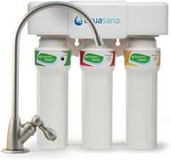 aquasana brushed 3 stage filter system: superior water filtration for a cleaner, safer home logo