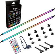 🌈 neon addressable rgb pc led strip kit with magnetic brackets & controller - compatible with aura sync, gigabyte rgb fusion, msi mystic light sync logo