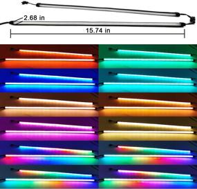 img 2 attached to 🌈 NEON Addressable RGB PC LED Strip Kit with Magnetic Brackets & Controller - Compatible with Aura SYNC, Gigabyte RGB Fusion, MSI Mystic Light Sync