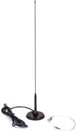 enhanced mobile radio antenna lt-ut72 19 inch, vhf/uhf (144/430mhz) with super loading coil, magnetic mount, pl-259, and sma-f connectors logo