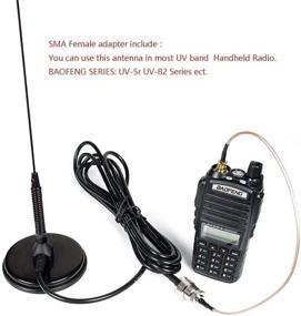 img 3 attached to Enhanced Mobile Radio Antenna LT-UT72 19 Inch, VHF/UHF (144/430Mhz) with Super Loading Coil, Magnetic Mount, PL-259, and SMA-f Connectors