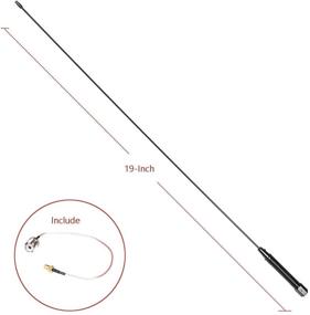 img 1 attached to Enhanced Mobile Radio Antenna LT-UT72 19 Inch, VHF/UHF (144/430Mhz) with Super Loading Coil, Magnetic Mount, PL-259, and SMA-f Connectors