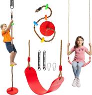 🎪 exciting 2 pack red swing seats & tree climbing toy set for endless outdoor fun! логотип