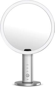 img 3 attached to 💡 EKO iMira 8" Lighted Makeup Sensor Mirror: Rechargeable, Cordless, & 5X Magnification - Includes Bonus 10x Option, Stainless Steel
