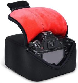 img 4 attached to Чехол CADeN для DSLR-камеры с защитой из неопрена: Совместим с Nikon, Canon, Pentax, Sony и другими – черный