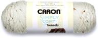caron simply soft tweeds yarn 5 oz - off white - medium weight - best buy online logo