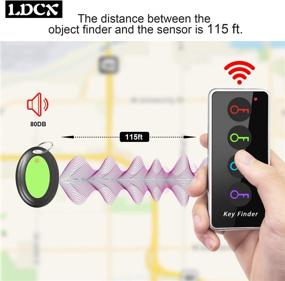 img 1 attached to 🔍 Ldcx Key Finders: 85dB Remote Wireless Item Rf Locator w/ 1 Transmitter, 4 Receivers, 131ft Range, Anti Lost Tag Tracker, LED Flashlight, Key Rings