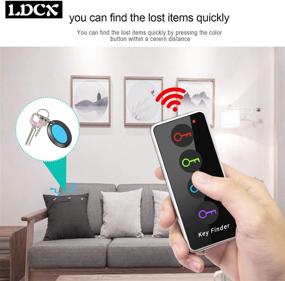 img 3 attached to 🔍 Ldcx Key Finders: 85dB Remote Wireless Item Rf Locator w/ 1 Transmitter, 4 Receivers, 131ft Range, Anti Lost Tag Tracker, LED Flashlight, Key Rings