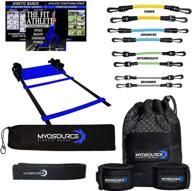 🏋️ enhance footwork, quickness, change of direction, and power with kinetic bands speed and agility exercise ladder kit – leg resistance bands and speed training workout ladder logo