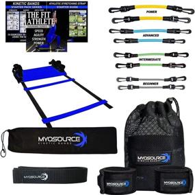 img 4 attached to 🏋️ Enhance Footwork, Quickness, Change of Direction, and Power with Kinetic Bands Speed and Agility Exercise Ladder Kit – Leg Resistance Bands and Speed Training Workout Ladder