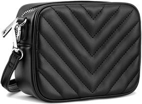 img 3 attached to 👜 CARM AXKO Quilted Luxury Crossbody Shoulder Bag with Zipper for Women